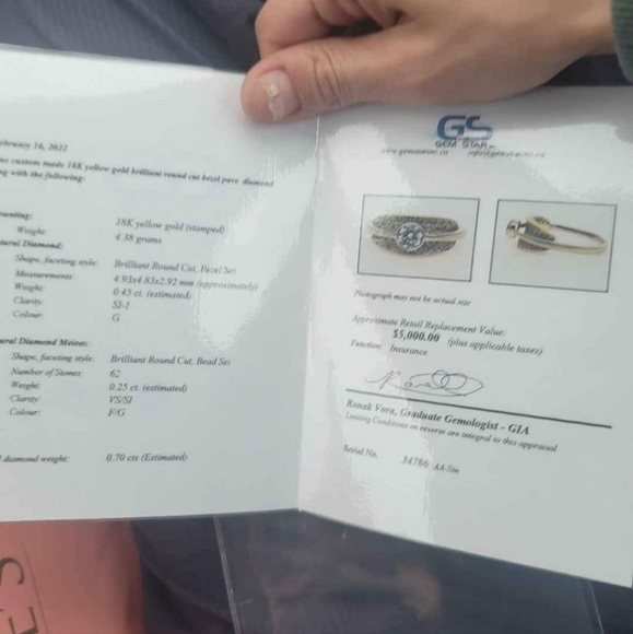 Diamond ring recently appraised - Picture 4 of 4